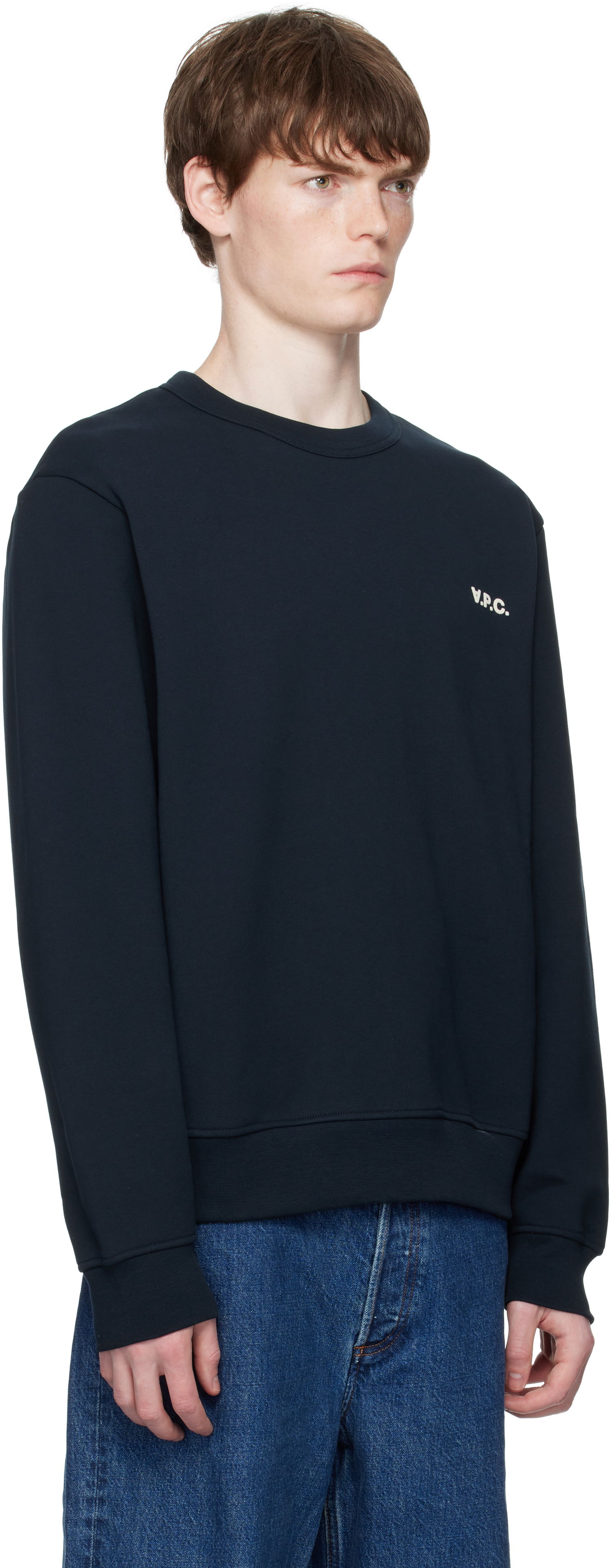 Sweatshirt A.P.C. Boxy Petit 'VPC' Sweatshirt Mörkblå | COHBR-H27916, 1