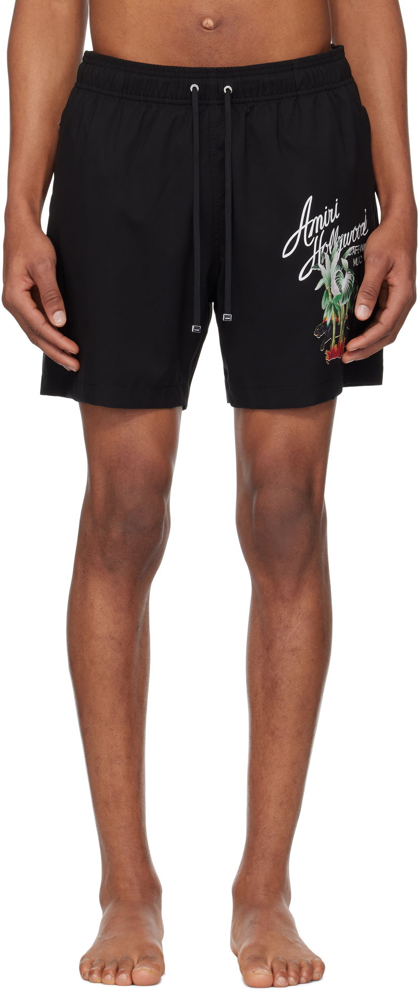 Badkläder AMIRI Amiri Hollywood Swim Shorts Svart | AMSWTK1033