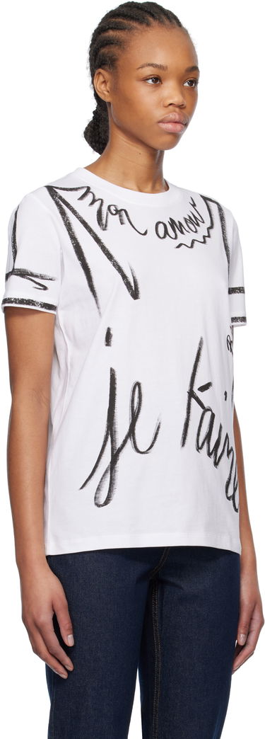 T-shirt Balmain Balmain Short-Sleeved 'Je T'aime' T-Shirt Vit | EF1EF000GE35, 1