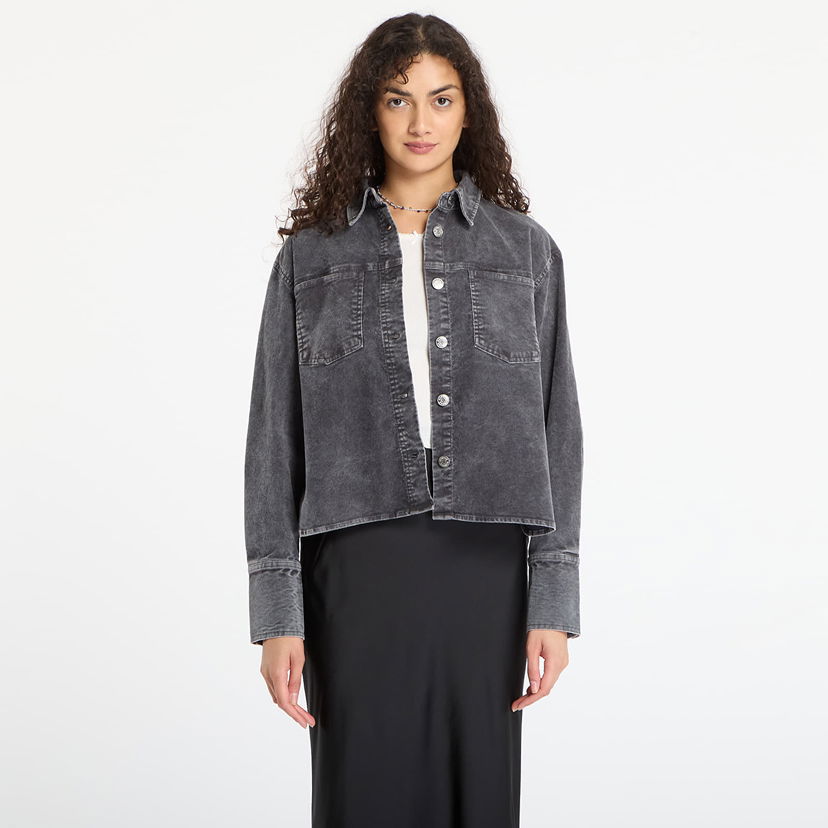 Jacka Samsoe Samsoe Sasofie Patch Pocket Corduroy Shirt Jacket Grå | F25300122_190201TPX