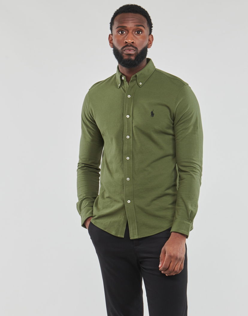 Skjorta Polo by Ralph Lauren Polo Pony Embroidered Cotton Shirt Grön | 710654408092