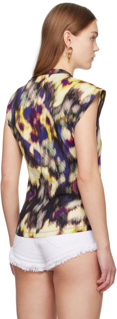 Linne Isabel Marant Étoile Etoile Nayda Abstract-Print T-Shirt Flerfärgad | 24PTS0175FA-B1N05E, 2