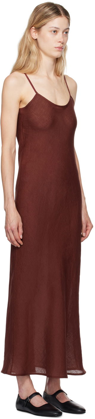 Klä Baserange Maxi Linen Dress Bourgogne | DRDY-LI-AU24, 1