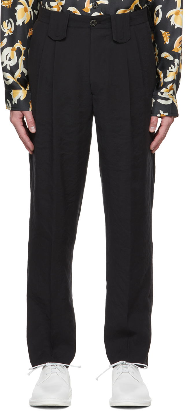 Byxor Nanushka Black Relaxed Fit Dress Pants Svart | NM22PFPA00999