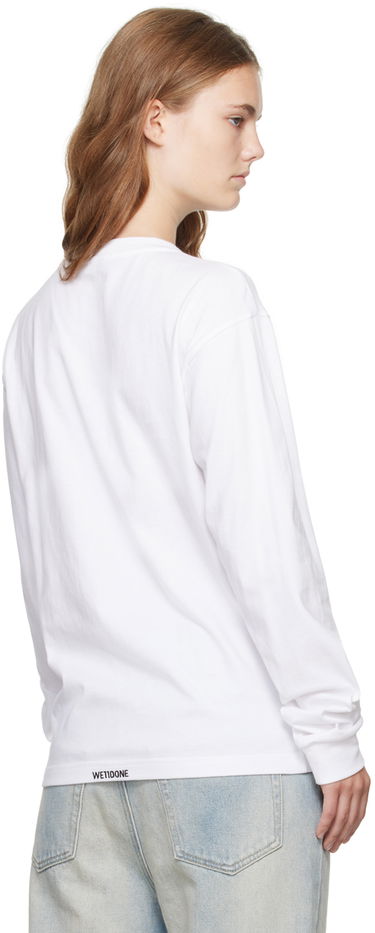 T-shirt We11done Pearl Bear Long Sleeve T-Shirt Vit | WD-TT2-24-781-U-WH, 2