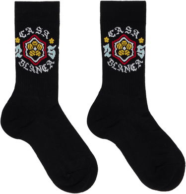 Strumpor Casablanca Emblem Socks Svart | A-AW25-ACC-010-05, 0
