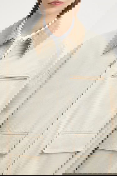 Jacka KENZO Kenzo Workwear Oversize Jacket Beige | FF62VE2729HA, 3