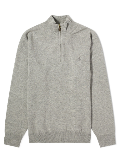 Sweater Polo by Ralph Lauren Lambswool Half Zip Crewneck Grå | 710876756009