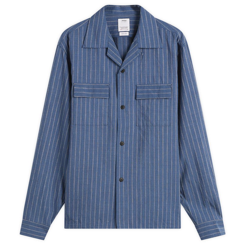 Skjorta visvim Keesey Stripe Shirt Blå | 0125205011005