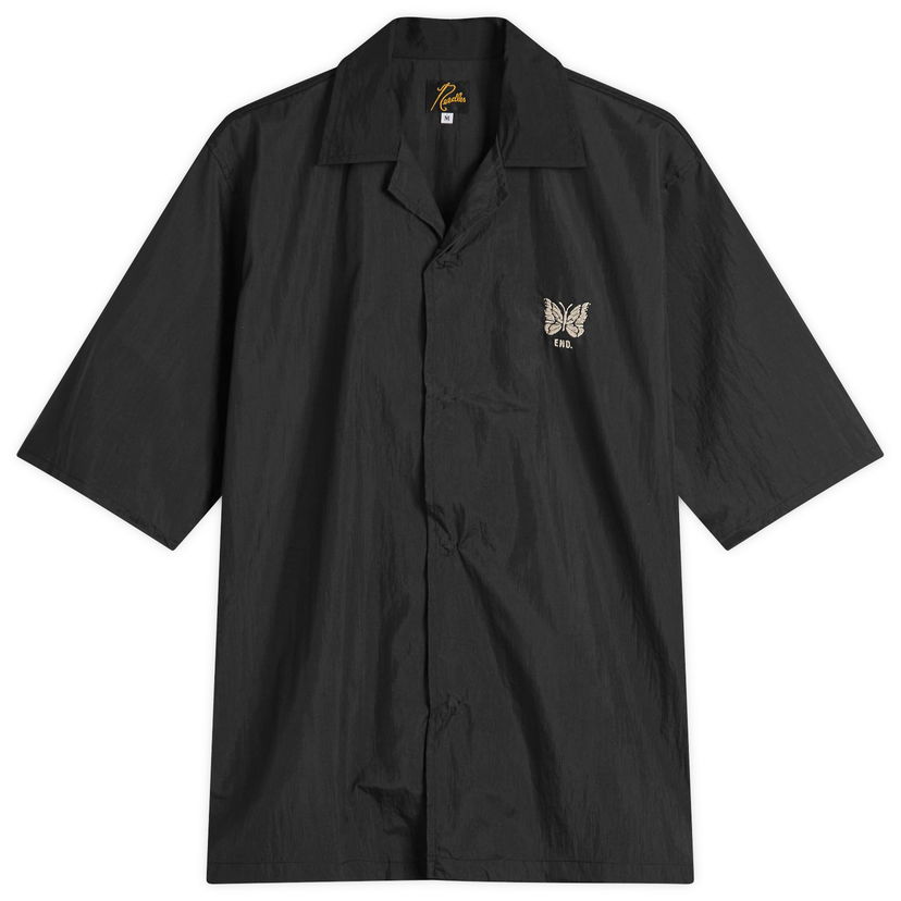 Skjorta Needles END. x Needles Cabana Shirt, Size Small Svart | QV1673