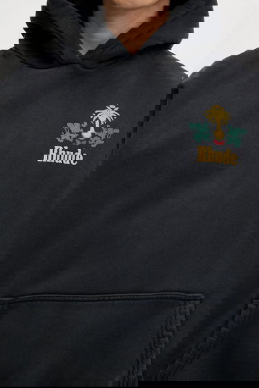 Sweatshirt Rhude Rhude Tabaco Graphic Hoodie Svart | RHSS25HO03012, 3