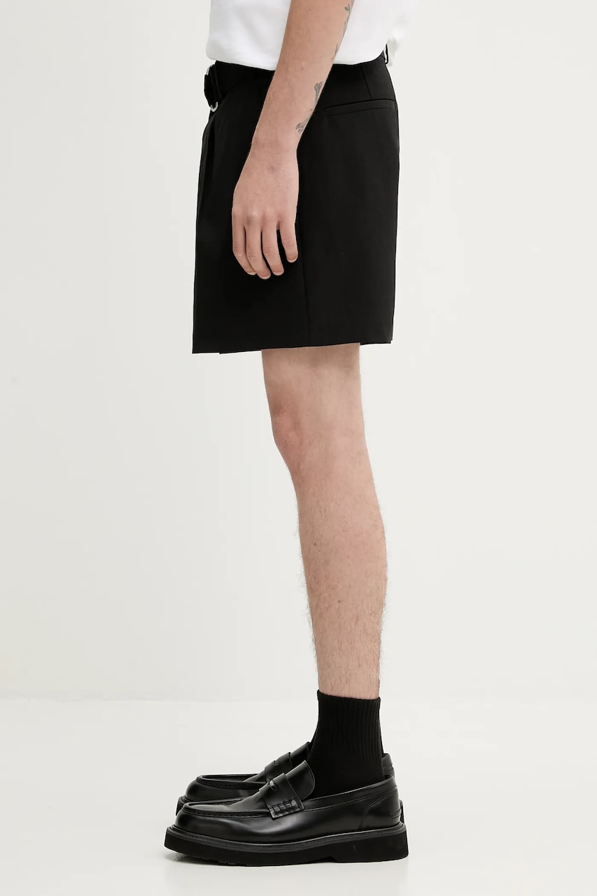 Shorts Nanushka Nanushka Ollie Wool Blend Shorts Svart | NM25SSST12699, 1