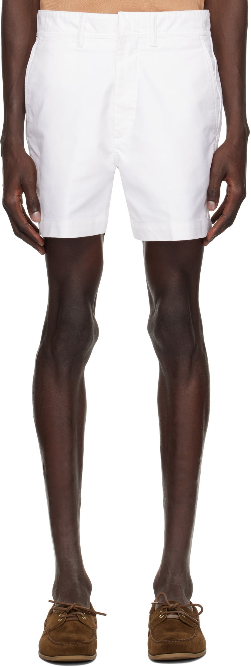 Shorts Tom Ford TOM FORD Cotton Satin Tailored Shorts Vit | SSL002-FMC171S25