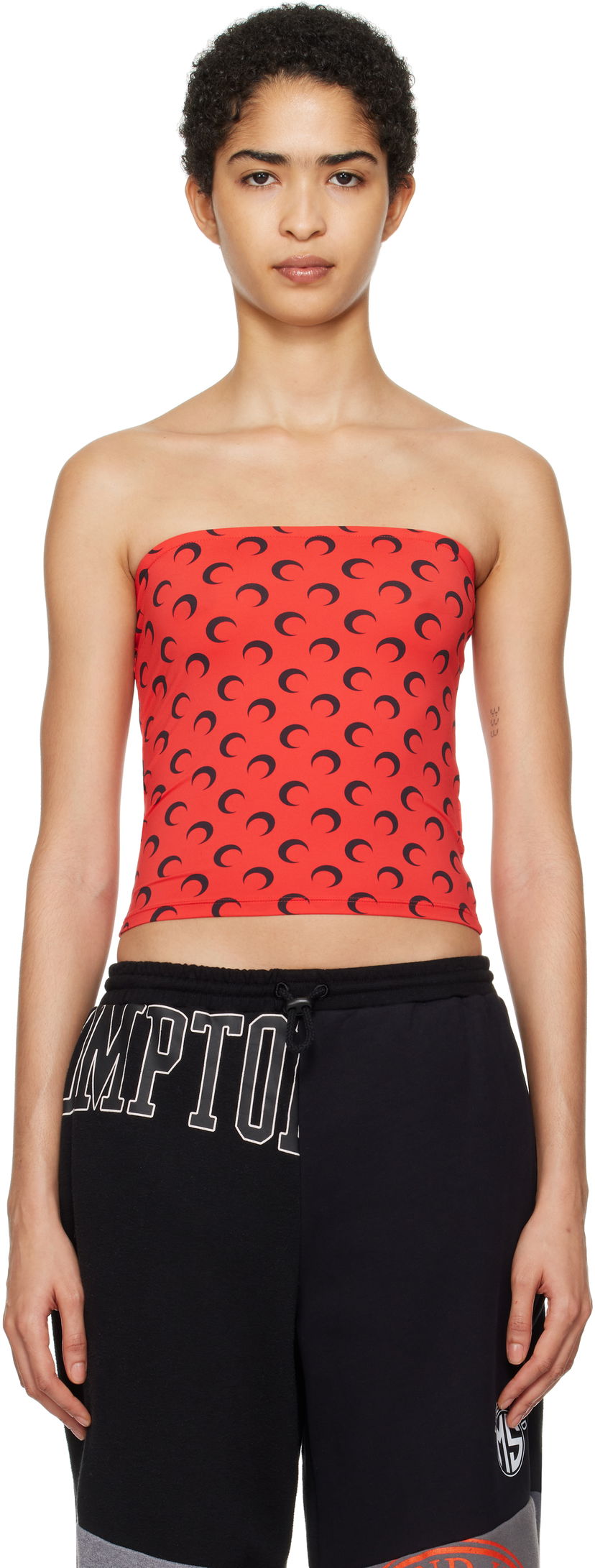 Linne Marine Serre Moon Printed Jersey Tank Top Röd | WTS011A CJER0001