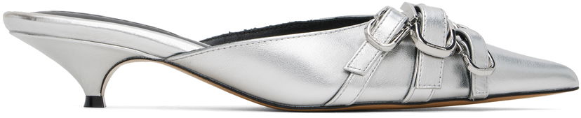 Sneakers och skor Marc Jacobs Marc Jacobs 'The Emma' Kitten Heel Mules Metallisk | 2S4FMU001F08