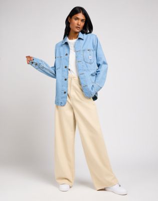 Jacka Lee Light Wash Denim Jacket Blå | 112349043, 1