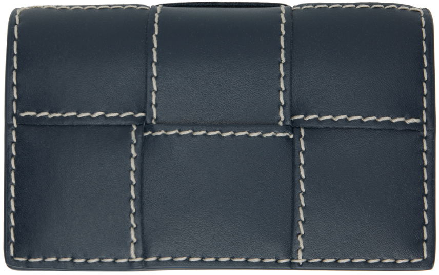 Plånbok Bottega Veneta Navy Cassette Business Card Case Wallet Mörkblå | 679849 V39K2 3330, 0