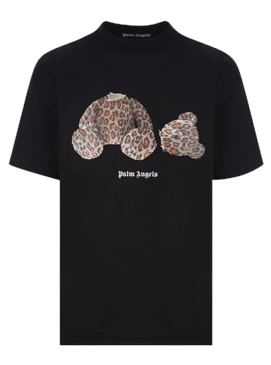 T-shirt Palm Angels Leopard Bear Classic Tee Svart | PMAA001S22JER0181060