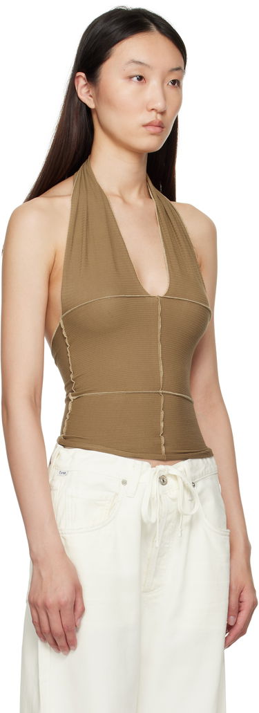Linne Baserange Baserange Cinder Halter Top Brun | TOCH-RB-SU25, 1