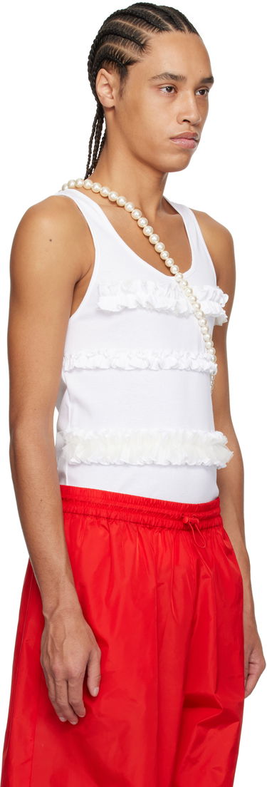 Linne Simone Rocha Simone Rocha Ruffle Frill Tank Top Vit | 5324F 0553, 1