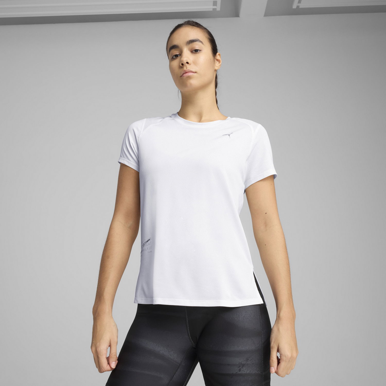 T-shirt Puma Run Graphic Mesh Tee Vit | 526659_02, 0