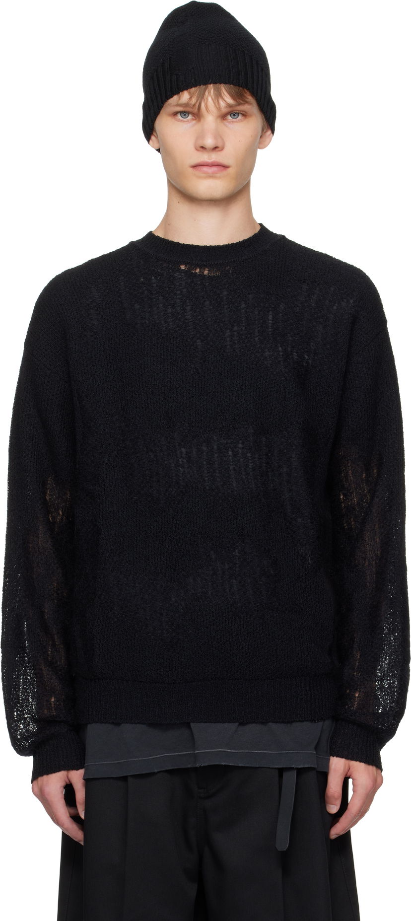 Sweater Ann Demeulemeester Ann Demeulemeester Kamillo Oversize Sweater Svart | B0013187-KN070-099
