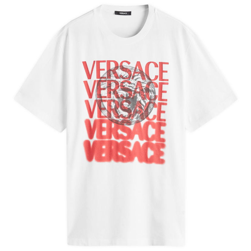 T-shirt Versace Medusa Medallion Print T-Shirt Vit | 1013302-1A12439-2W580
