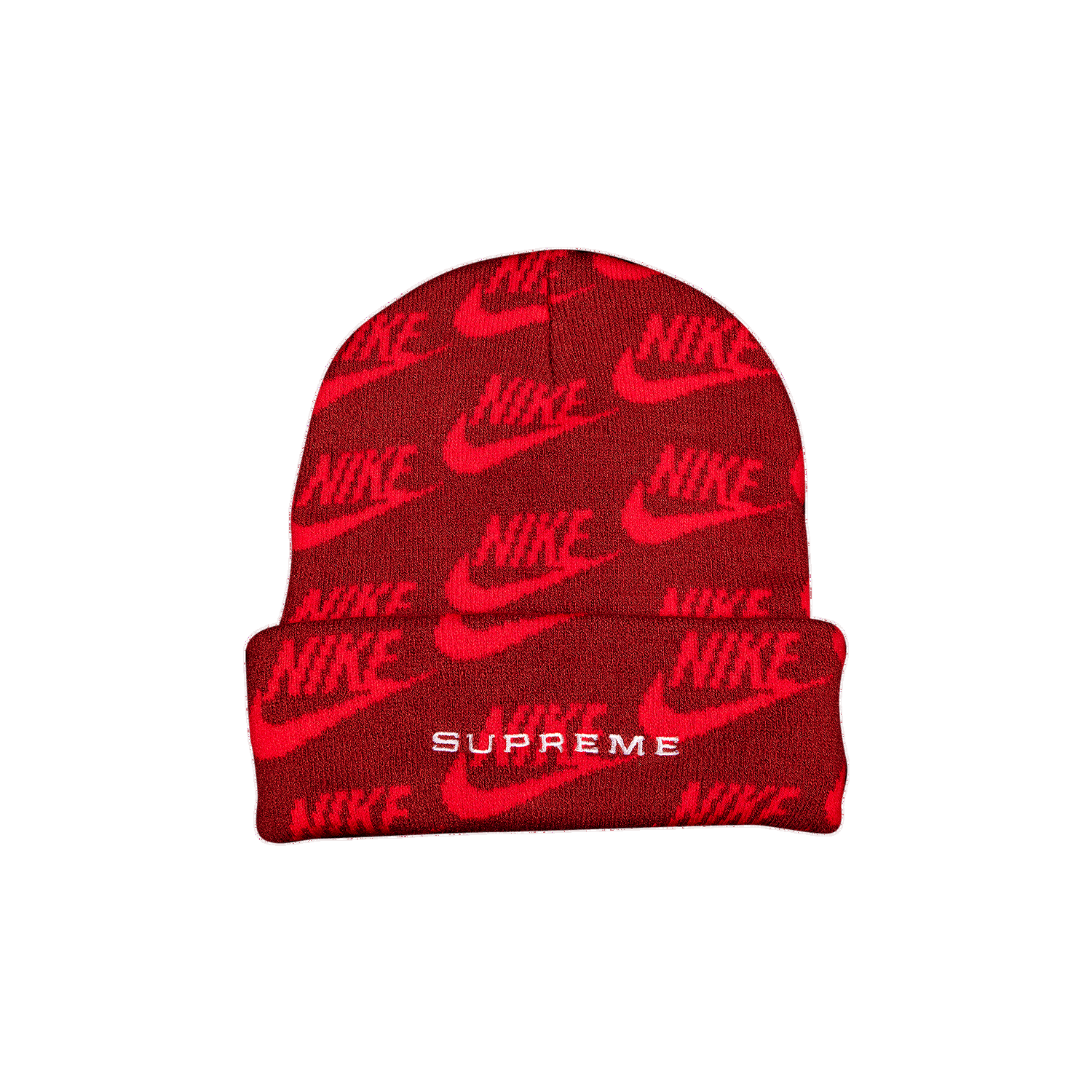 Mössa Supreme Nike x Jacquard Logos Beanie Röd | SS21BN2 RED, 0