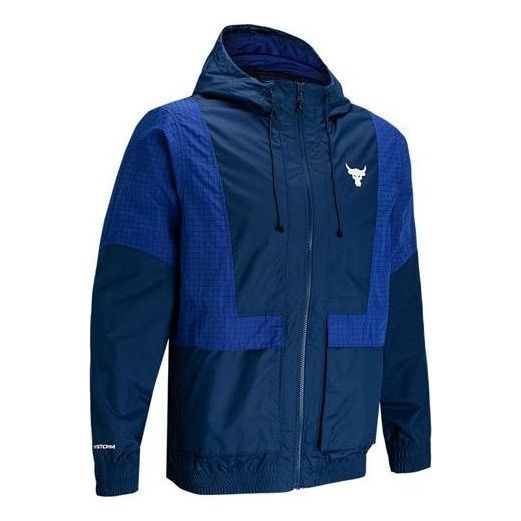 Sweatshirt Under Armour Project Rock Men's Windbreaker Blå | 1367075-404