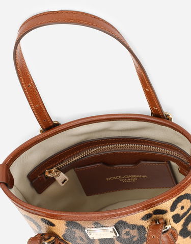 Handväska Dolce & Gabbana Small Bucket Bag With Branded Plate Flerfärgad | BB6934AW384HYNBM, 2