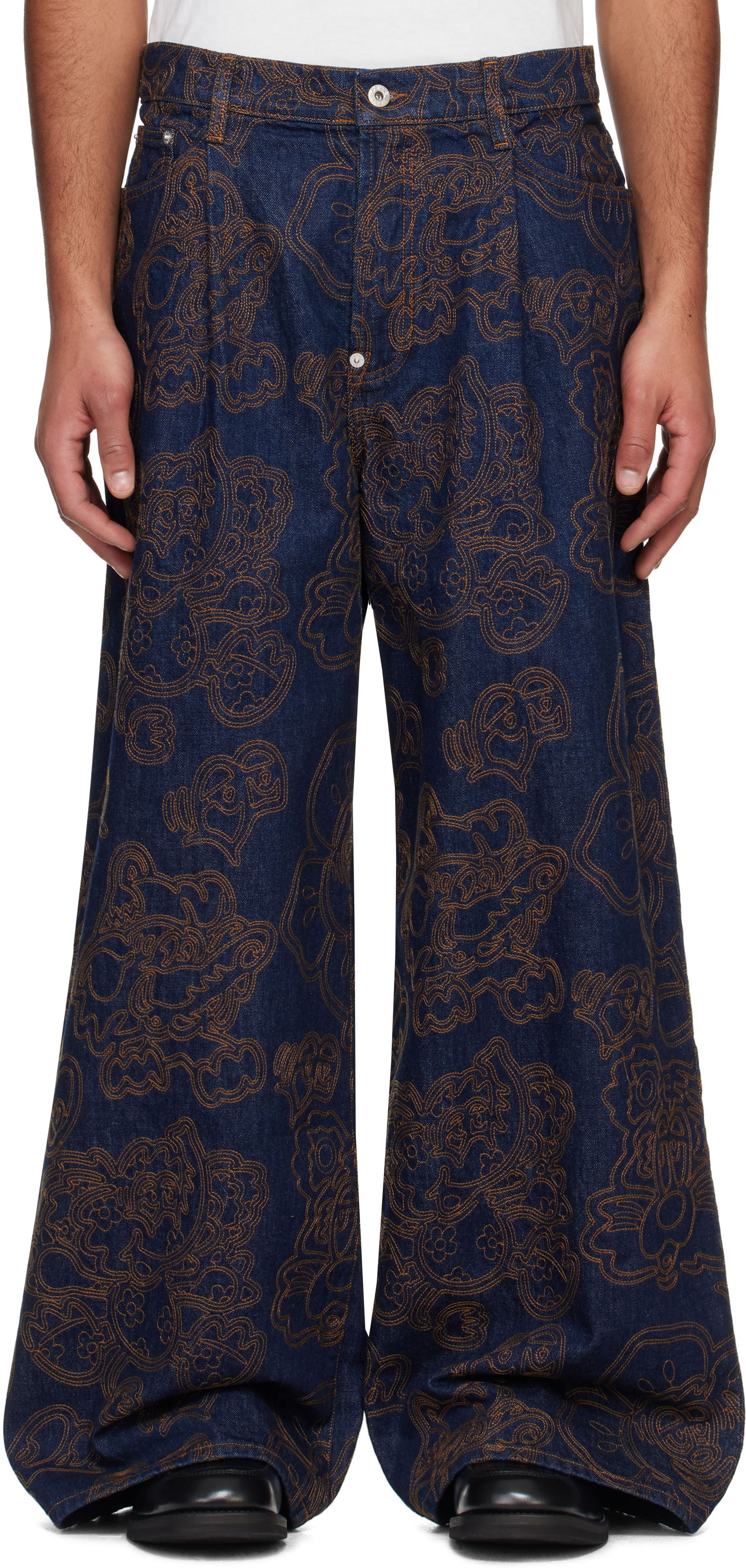 Jeans KENZO Kenzo Paris VERDY Edition Buggy Fit Jeans Blå | FF55DP4196V1, 0