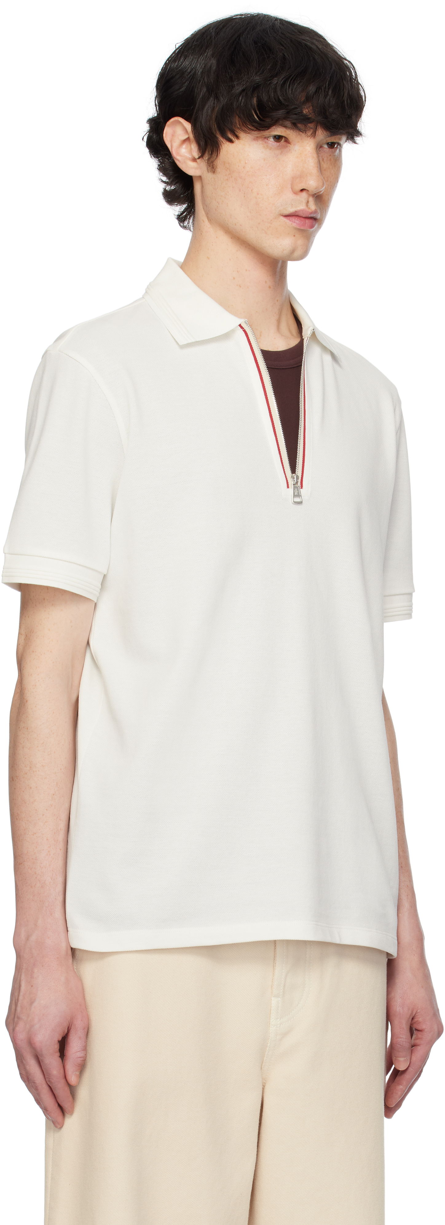 Polotröja Moncler Moncler Archivio Short Sleeve Polo Vit | K10918A0000289A16, 1