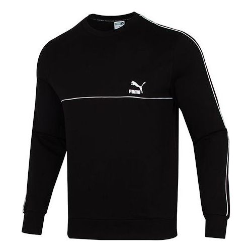 Sweater Puma CLSx Piped Crew Sweatshirt Svart | 534157-01