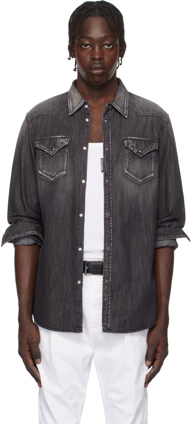 Skjorta DSQUARED2 Dsquared2 Classic Western Denim Shirt Grå | S74DM0848_S30826, 0