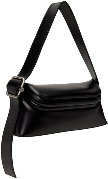 Axelväska OSOI Black Leather Shoulder Bag Svart | 22FB010-16-01, 1