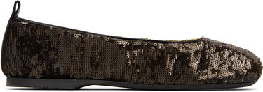 Kläder JW Anderson JW Anderson All-Over Sequin Ballerina Flats Brun | BL0034-FA0424, 0