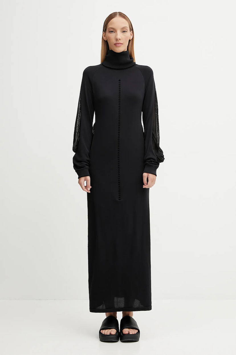 Klä Y-3 Y-3 Maxi Hooded Knit Dress Svart | JX2300