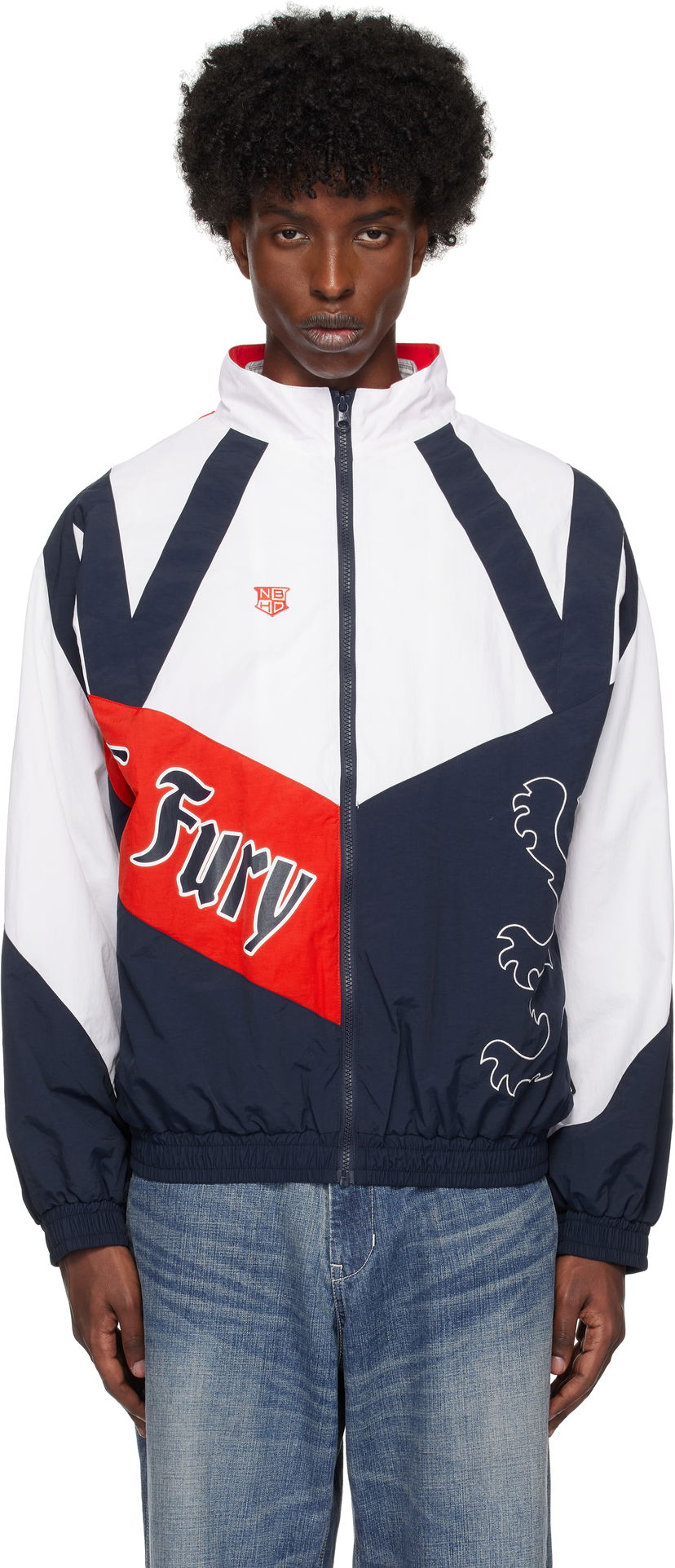 Jacka Neighborhood Track Jacket Vit | 242TSNH-JKM13