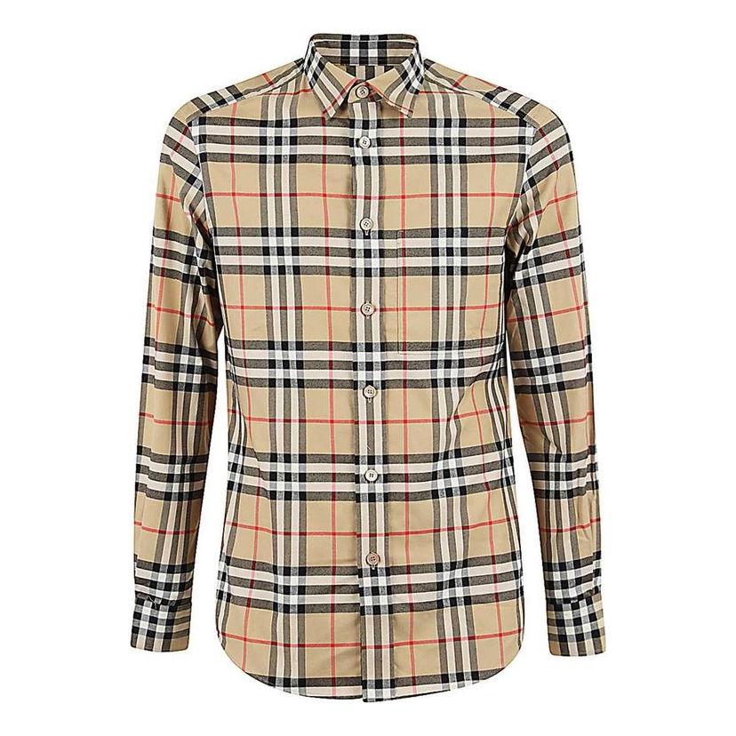 Skjorta Burberry Vintage Check Cotton Shirt Beige | 8033703