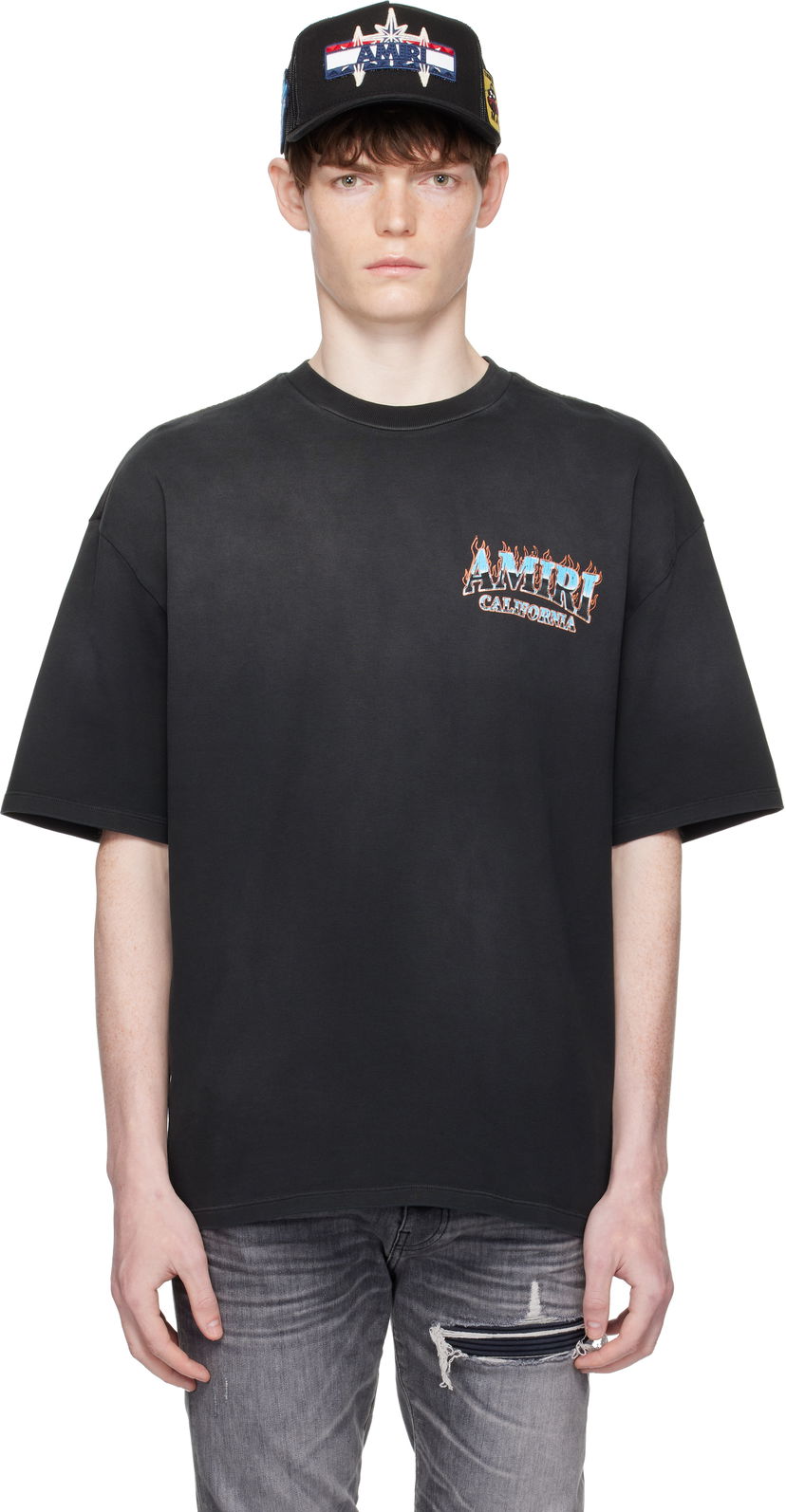 T-shirt AMIRI AMIRI Sunny Place Oversized T-Shirt Svart | AMJYTE1210