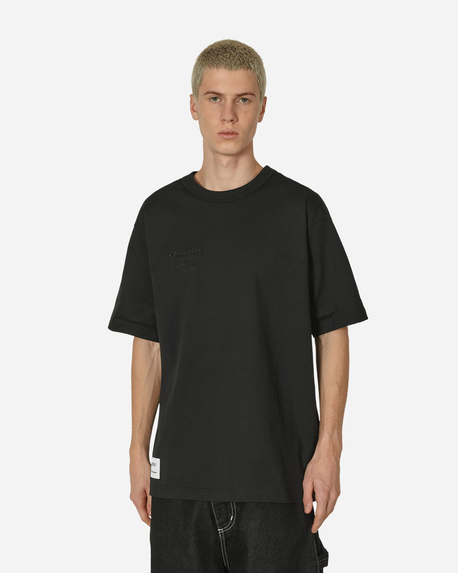 T-shirt Champion WTAPS Academy Crewneck Svart | C8-Z351 090, 0