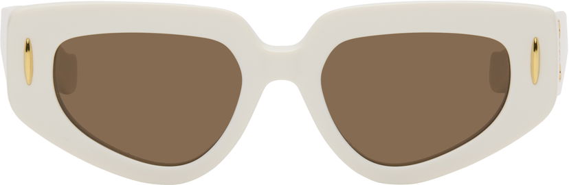 Solglasögon Loewe Loewe Small Butterfly Screen Sunglasses Vit | LW40160IW5125E 192337224812