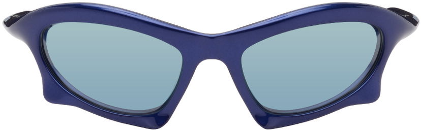 Solglasögon Balenciaga Bat Rectangle Sunglasses Mörkblå | BB0229S-006