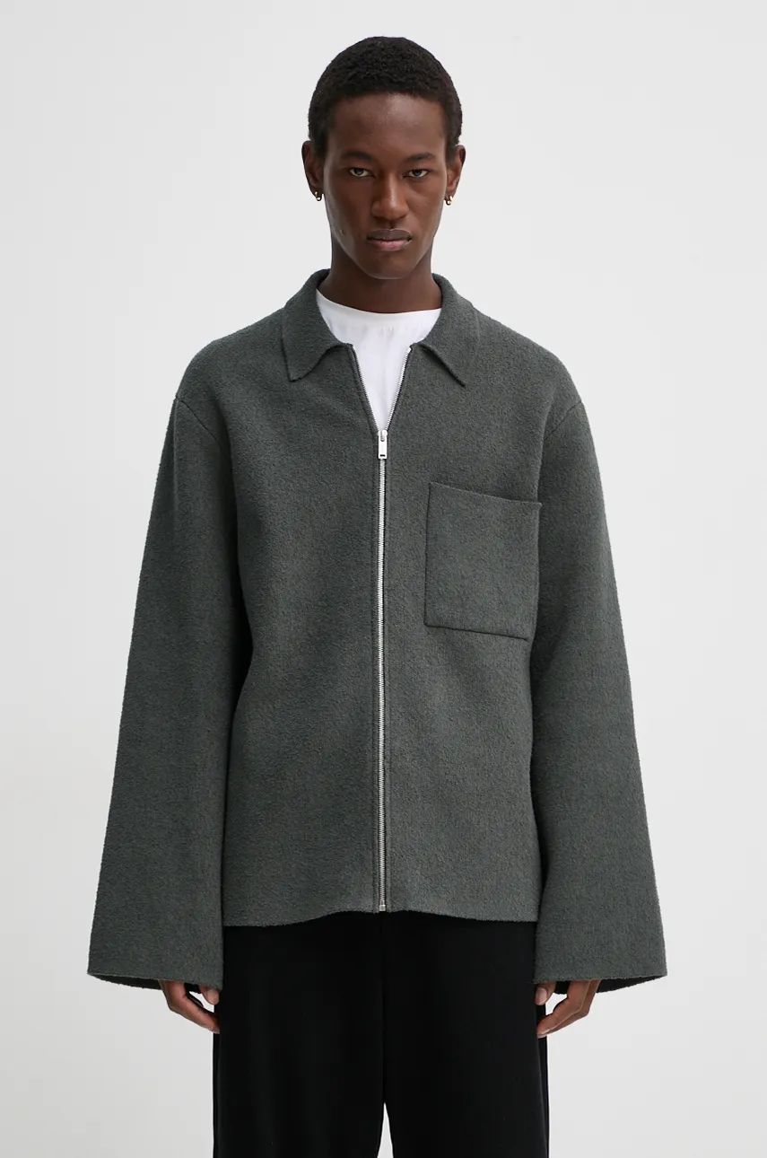 Sweater Nanushka BELMER Zip Up Jacket Grön | NM24PFSW00194, 0