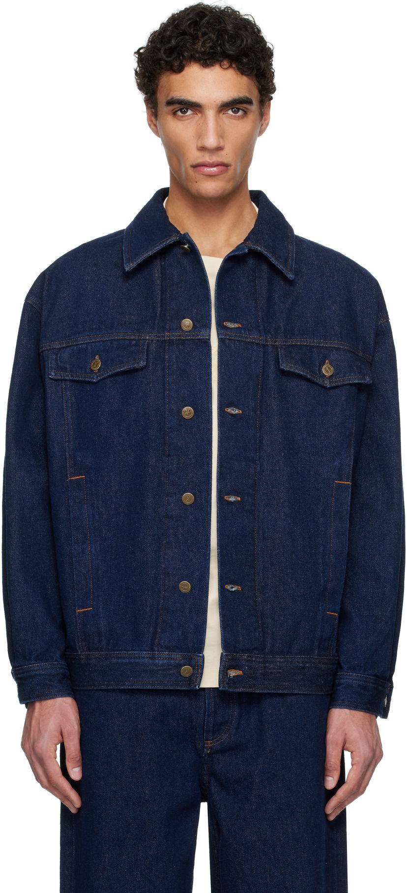Jacka A.P.C. A.P.C. Elvis Denim Jacket Blå | COHJI-H02913