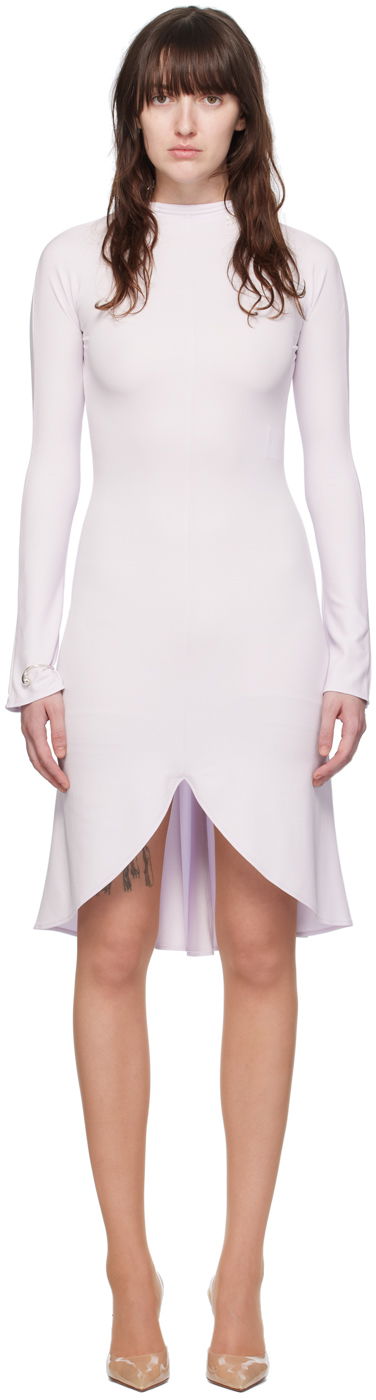 Klä Courrèges Courrèges Midi Dress With Mock Neck Purpur | 224JRO412JS0066