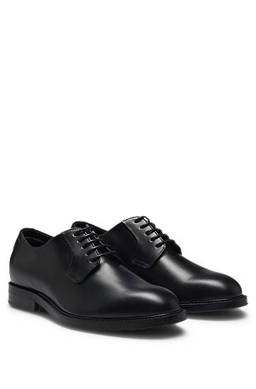 Kläder och accessoarer BOSS Leather Derby Shoes Svart | 50513353