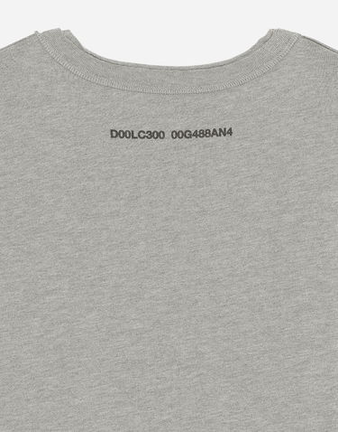 T-shirt Dolce & Gabbana Cotton Interlock T-shirt With Logo Print Grå | G8RF4TG7K0CS8290, 3