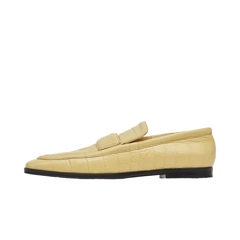 Sneakers och skor Bottega Veneta Croc-Effect Leather Loafers Gul | 651365V0G809311