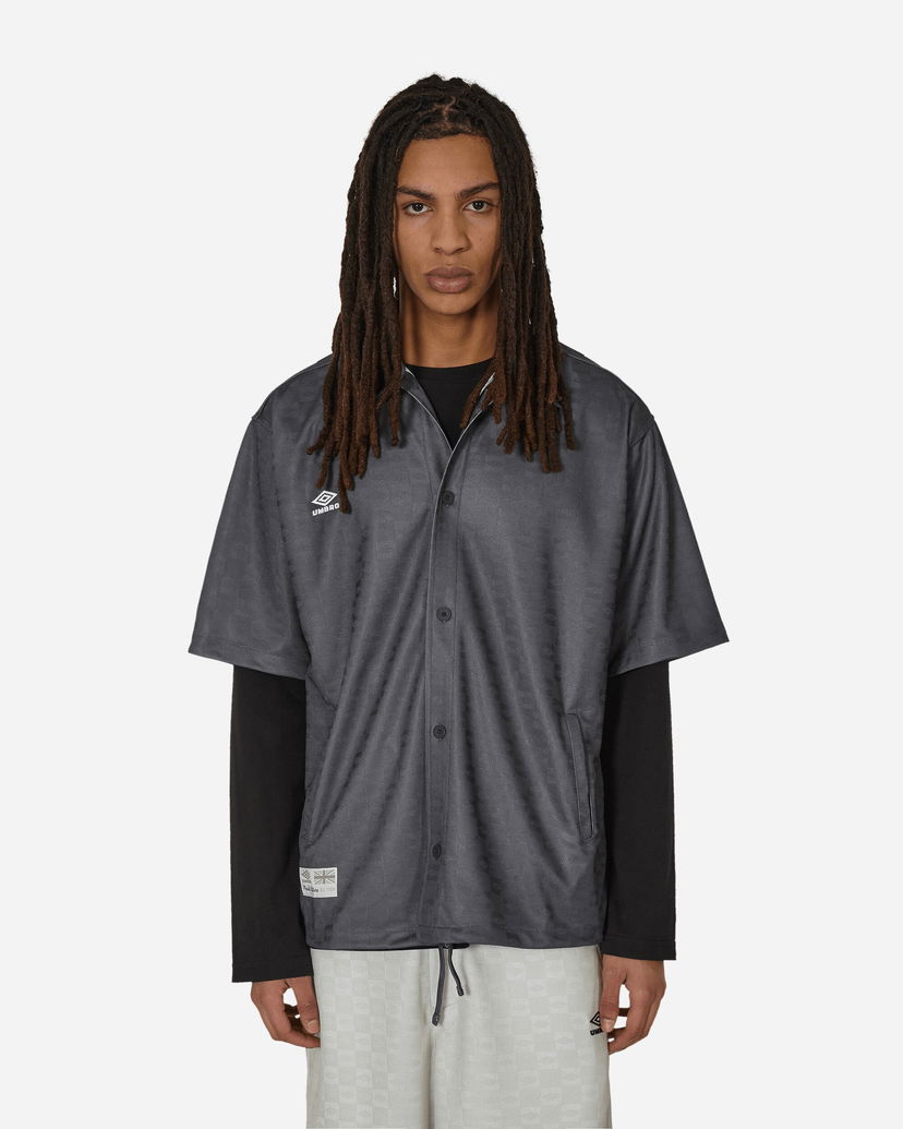 Skjorta Umbro Jacquard Shirt Dark Shadow Grå | UBMW040FA25 BLK0014